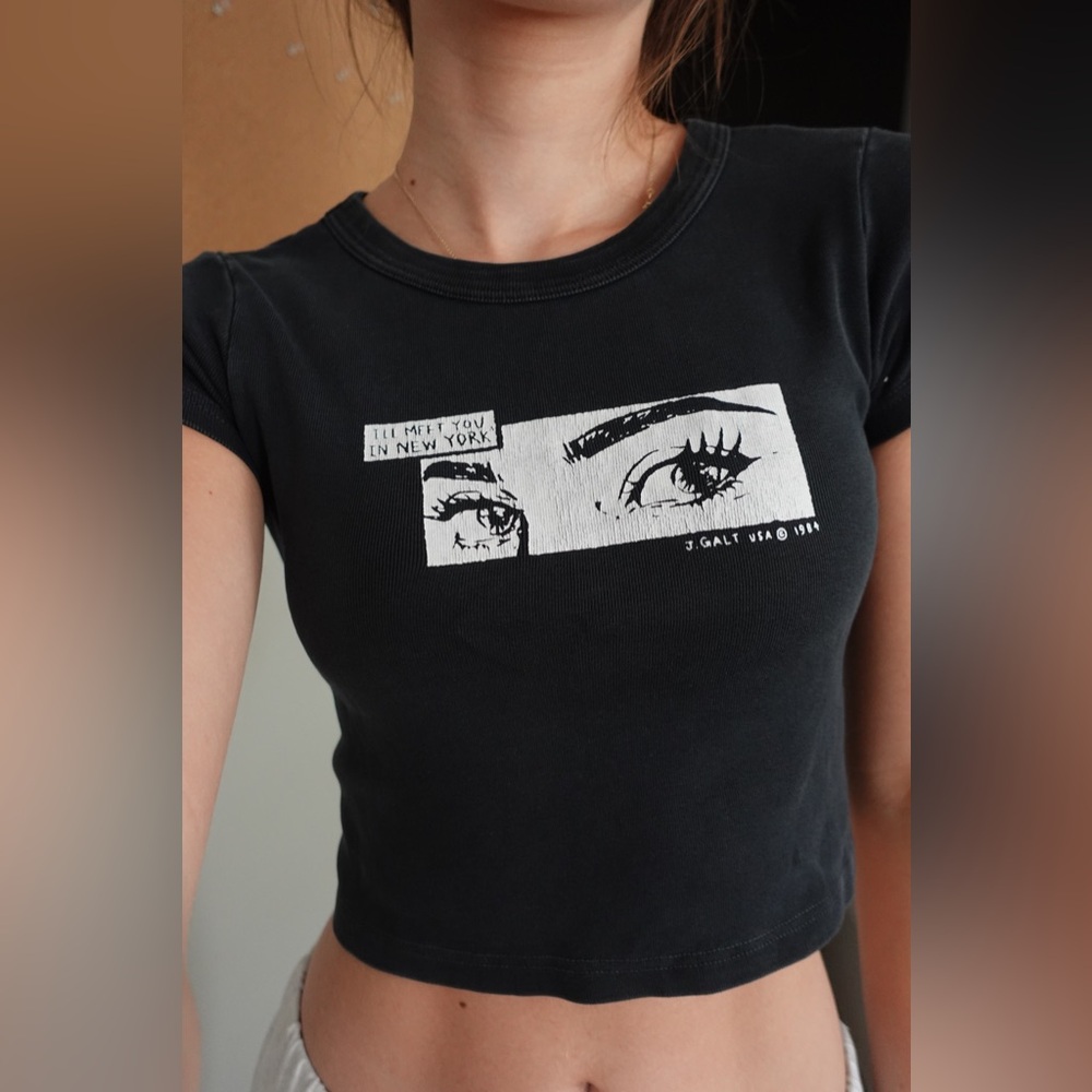J. Galt Black Graphic Tee